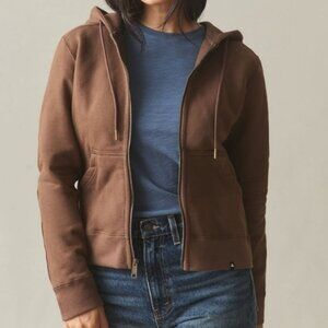 American Giant Classic Full Zip Heavyweight Hoodie Medium New Brown USA